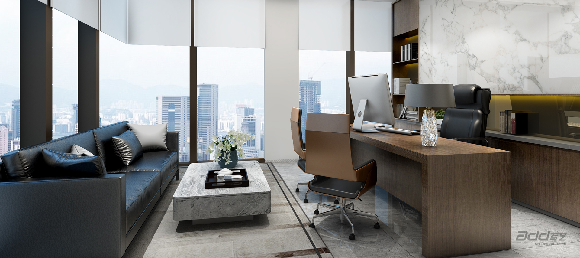 財(cái)通證券寫(xiě)字樓裝修-總經(jīng)理室-pc