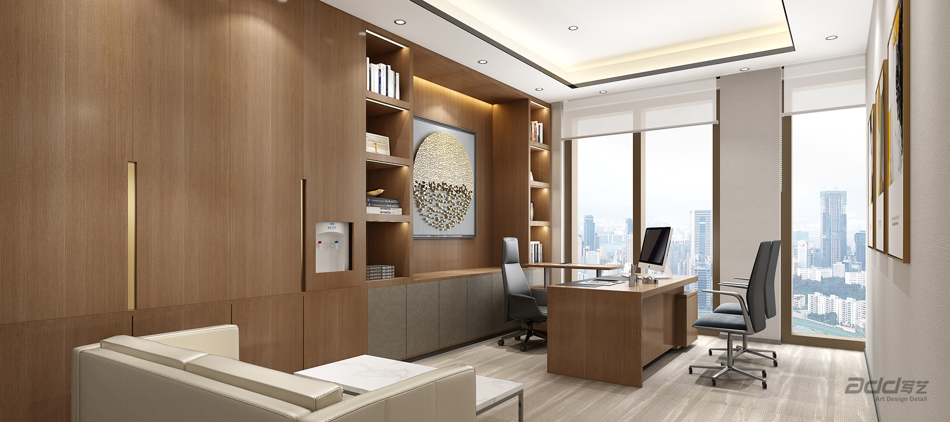財(cái)通證券寫(xiě)字樓裝修-董事長(zhǎng)室-pc